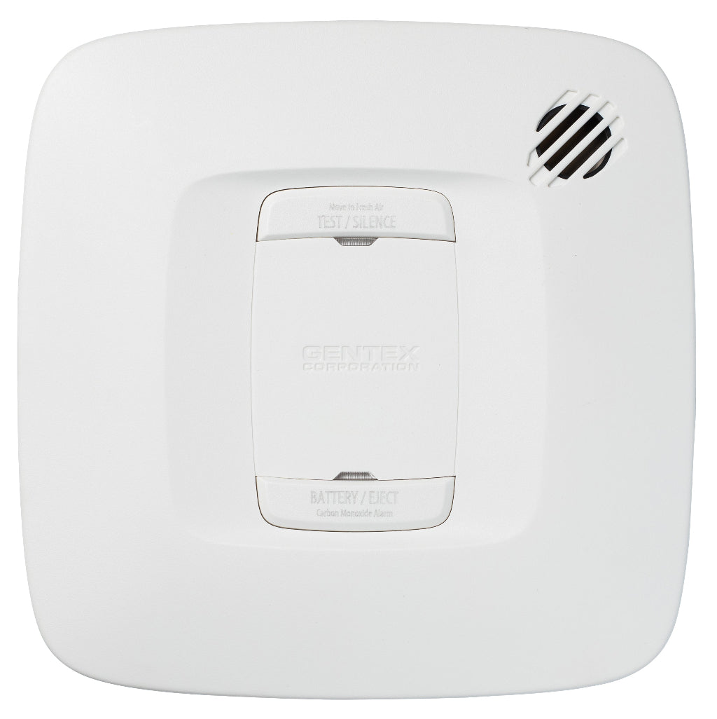 White smoke detector with Gentex branding on a white background