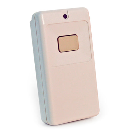 Rectangular beige and gray device on a white background