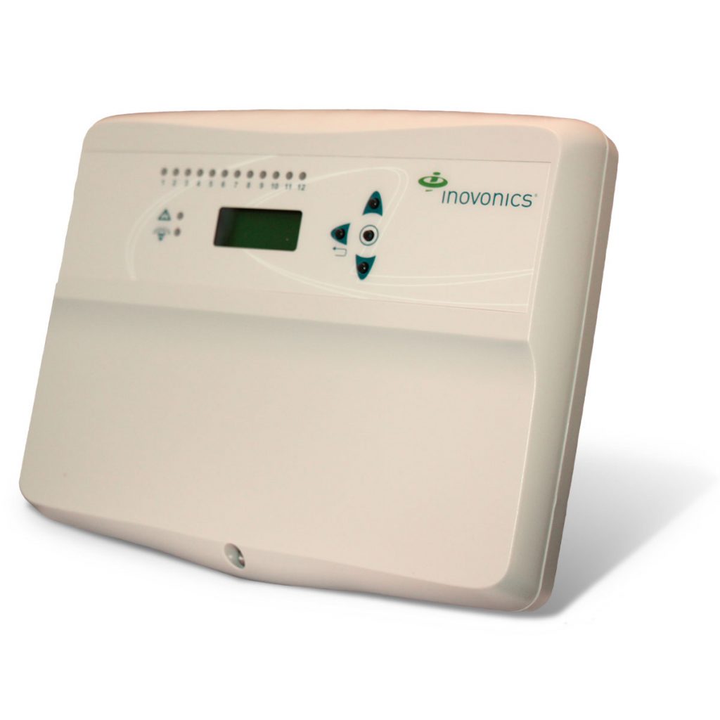 Inovonics multi condition receiver panel on white background