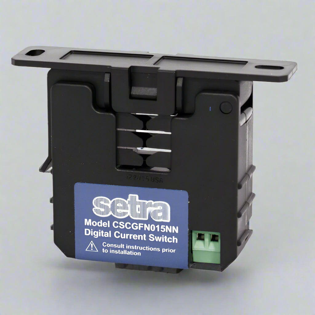 Setra digital current switch on a white background