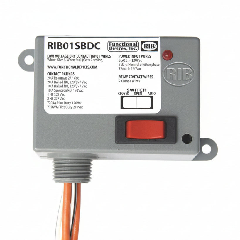 RIB electronic component with wiring on a white background