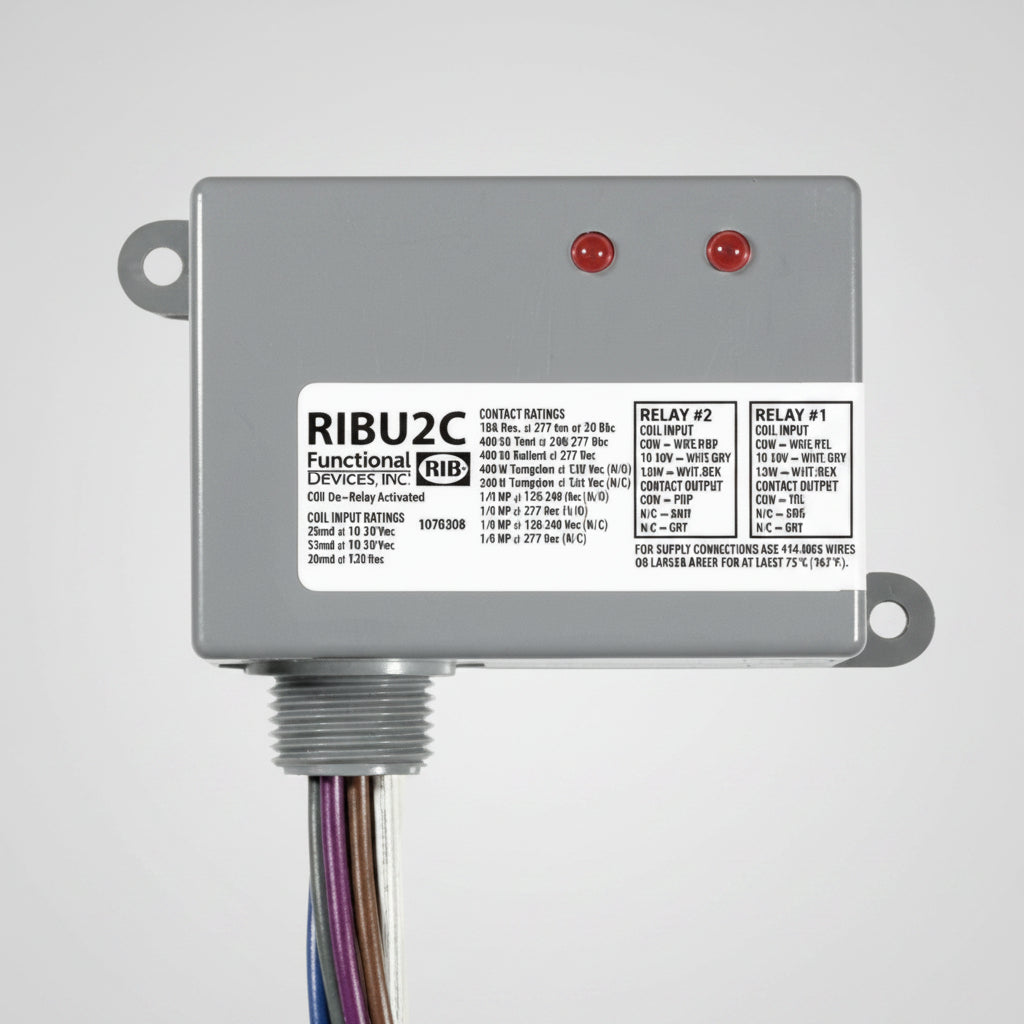Electrical control module with wiring on a white background