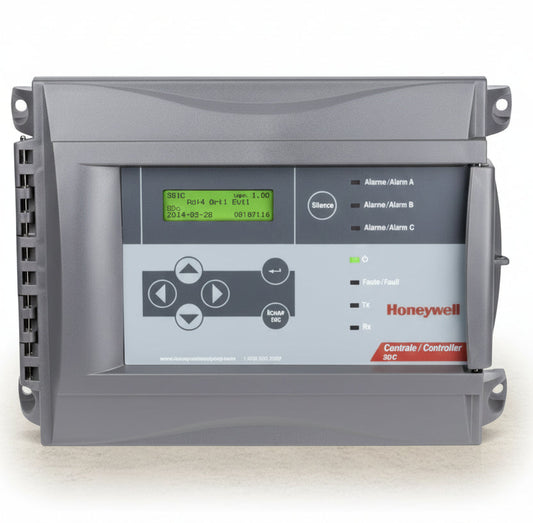 Honeywell control panel on a white background