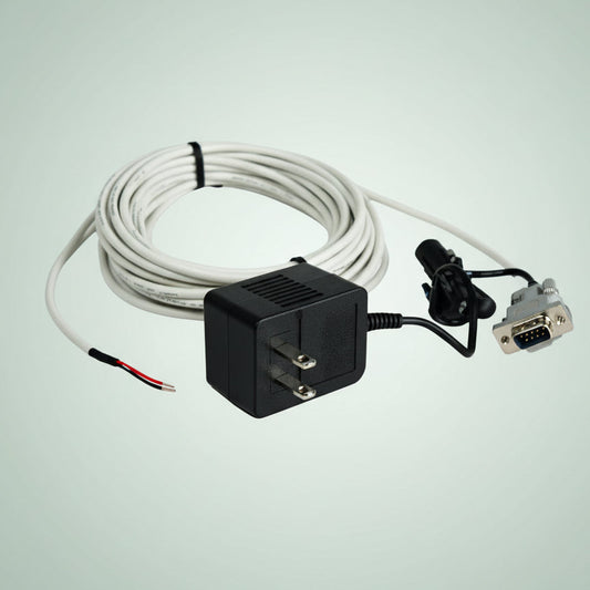 Electrical cable with connectors on a white background