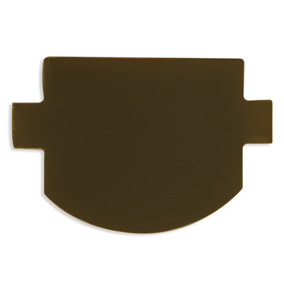 Brown plastic component on a white background
