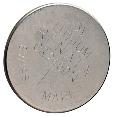 Lithium battery with engraved text on a white background