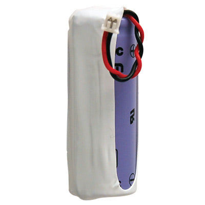 Battery pack with connectors on a white background