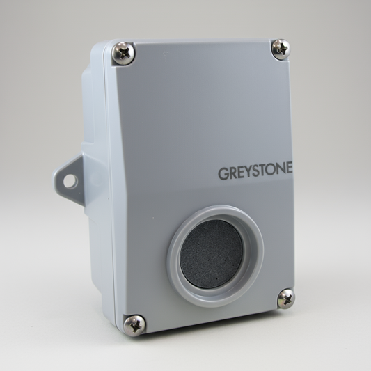 Gray electronic device with 'GREYSTONE' branding on a white background