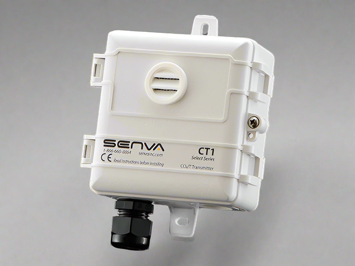 White electronic device with 'Senva' branding on a white background