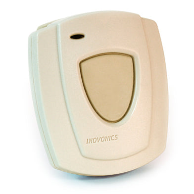 Beige electronic device with 'Inovonics' branding on a white background