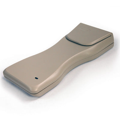 Beige electronic device on a white background