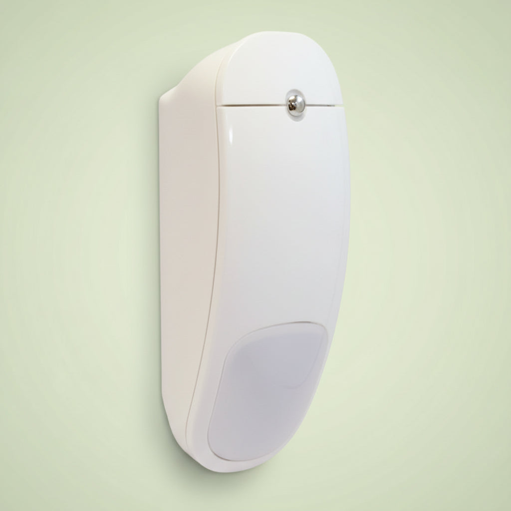 White motion detector on a white background