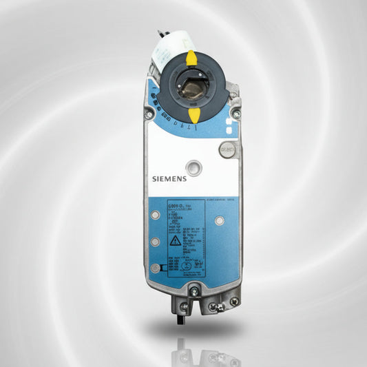Blue and gray device with a yellow accent on a white background