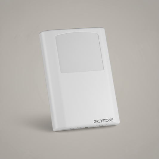 White electronic device with 'GREYSTONE' branding on a gray background