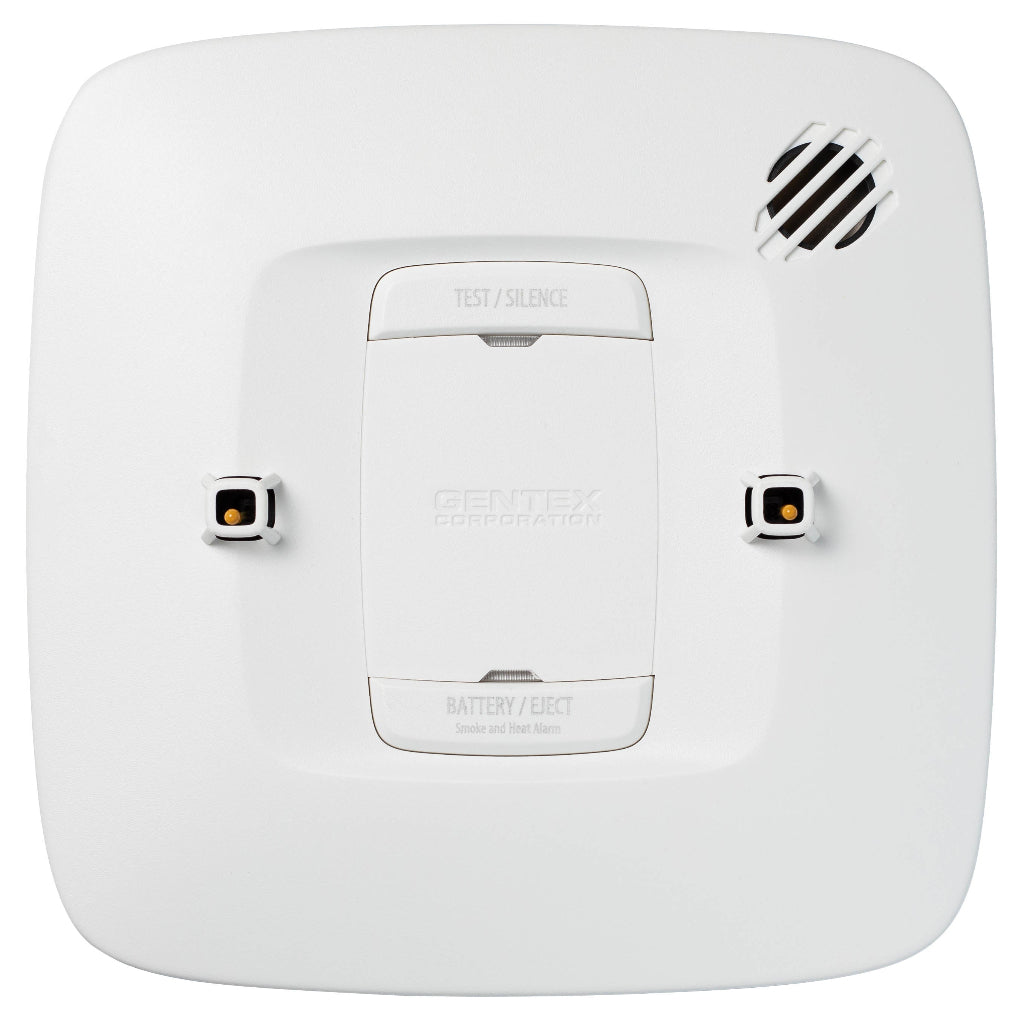 White smoke detector with Gentex branding on a white background