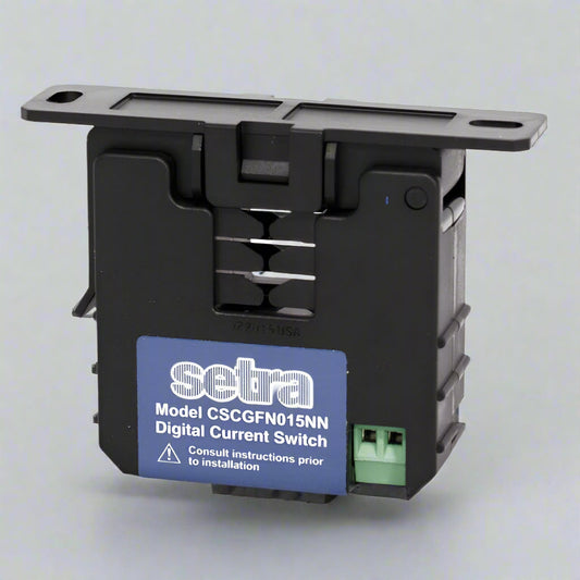 Setra digital current switch on a white background
