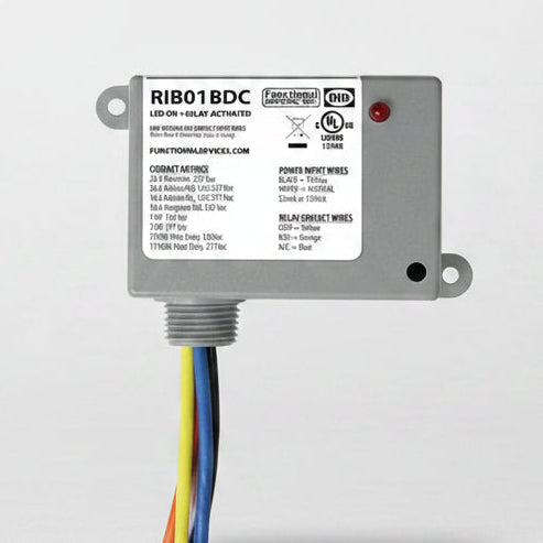 RIB electronic component with wiring on a white background