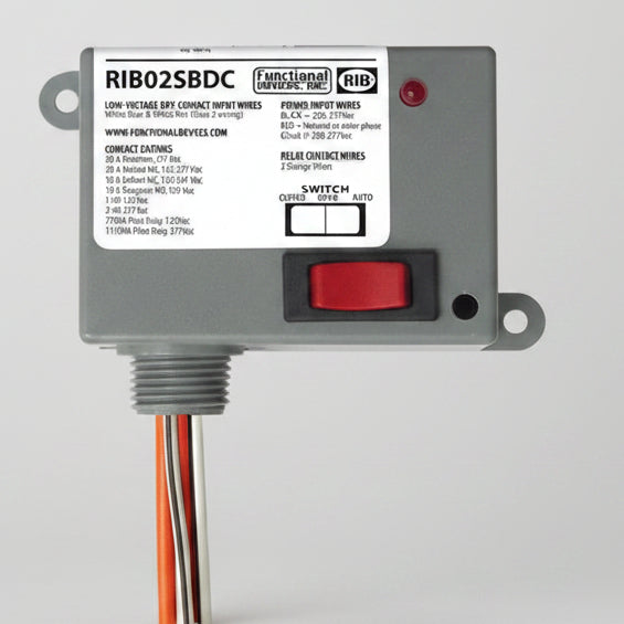 relay with wiring on a white background