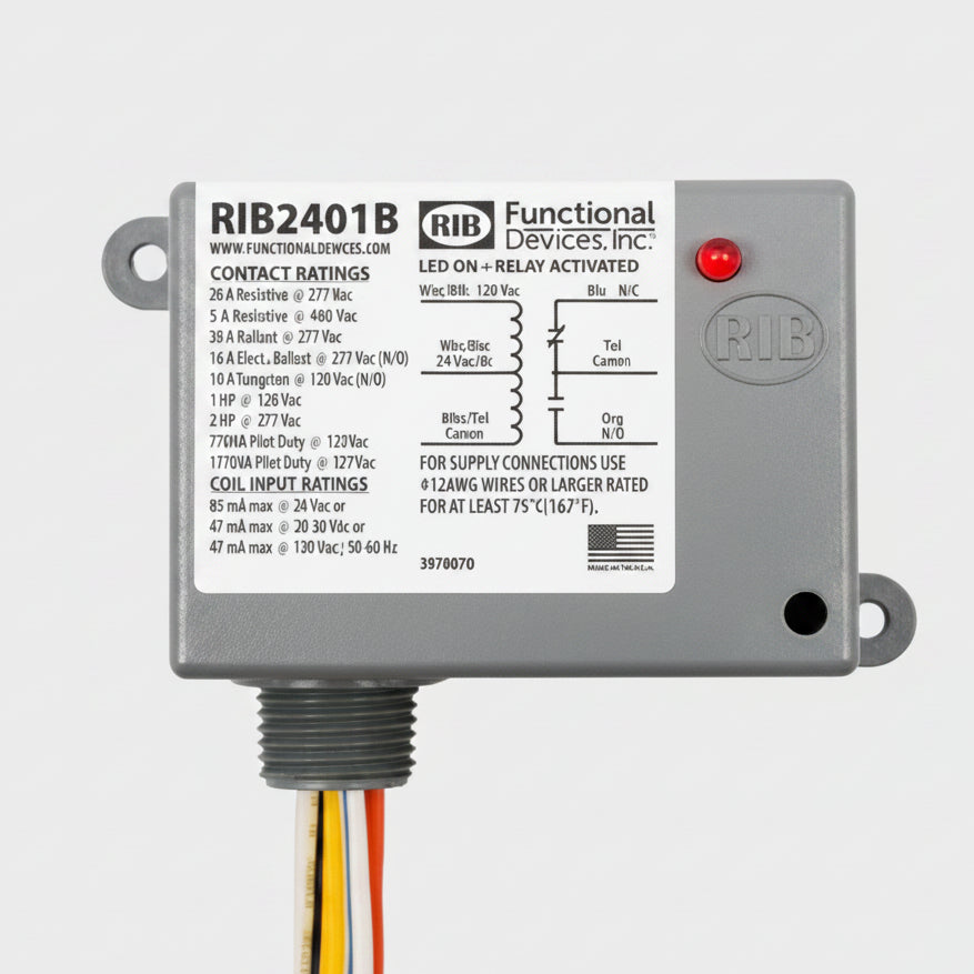 current relay with wiring harness on a white background