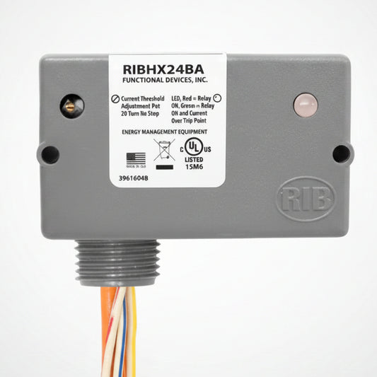 enclosed relay with wiring on a white background