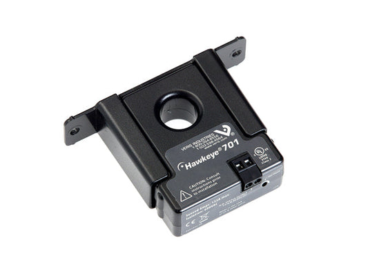 Black electronic component on a white background