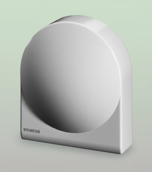Siemens branded outside air sensor on a light green background